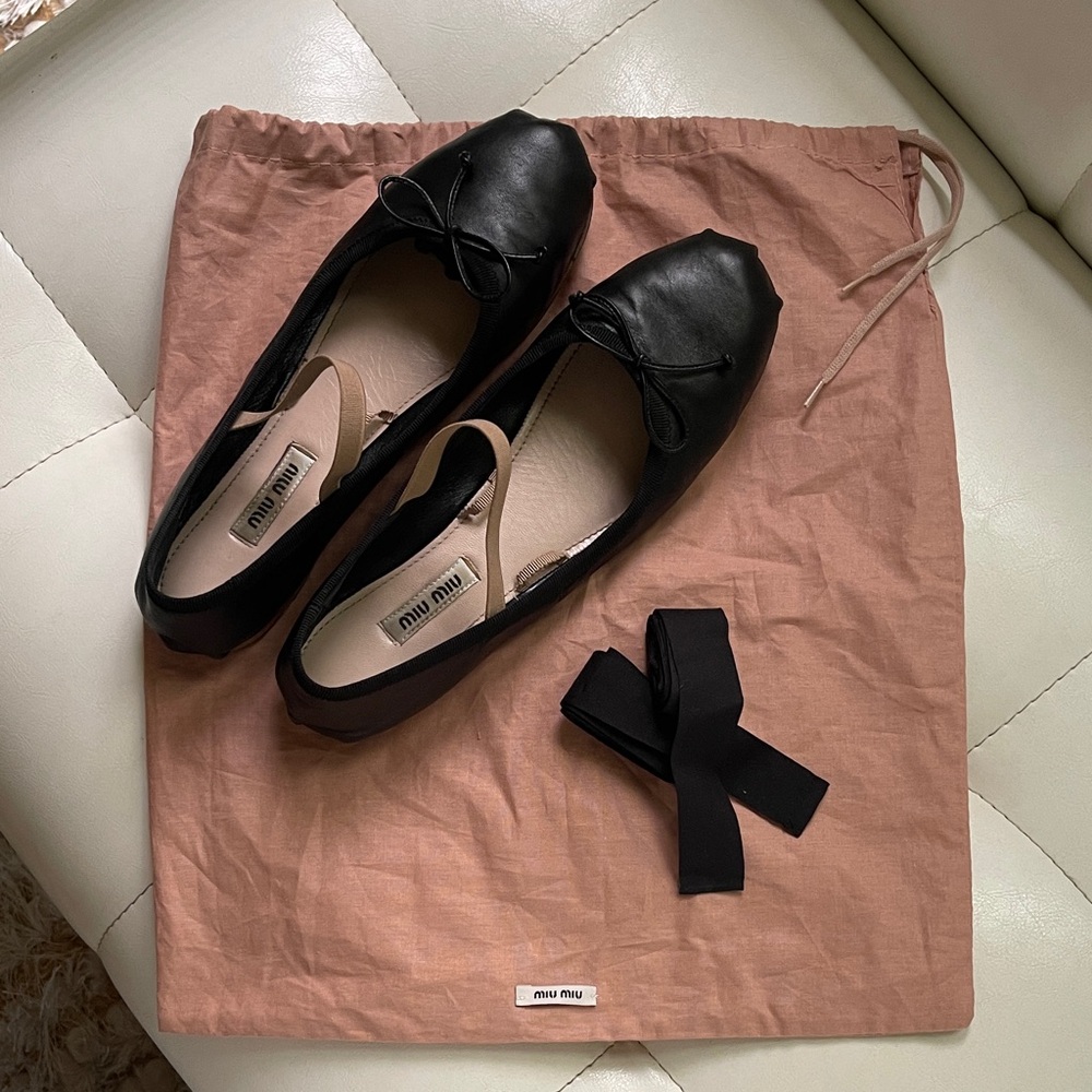 Miu Miu Black Flats